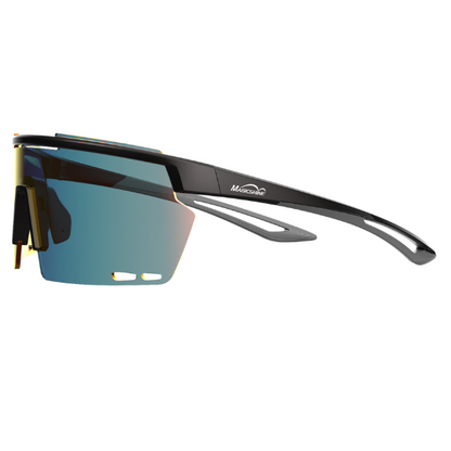 Magic Shine Rouleur Eyewear - Classic - Black / Grey Frame - Green Mirror Lense