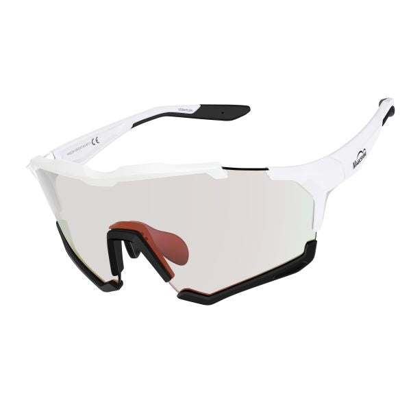Magic Shine Versatiler Eyewear - Photochromic -White / Red Mirror Lense