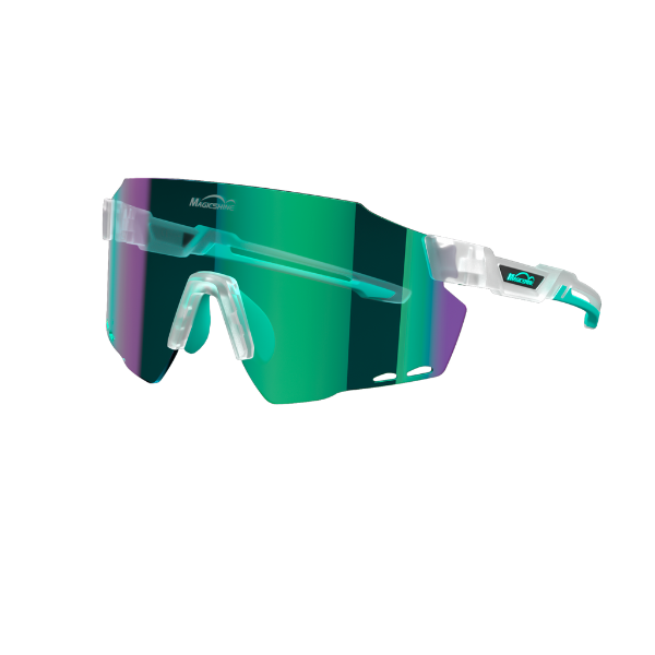 Magic Shine Windbreaker Eyewear - Classic - High Transparency Matte Lake Placid Blue / Blue Mirror Lens