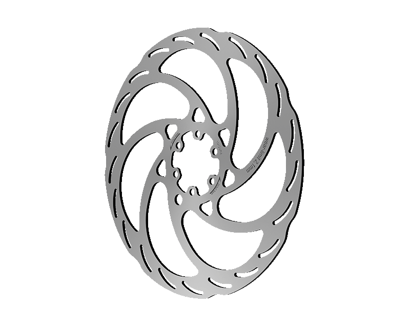 Metallic brake disc on a black background