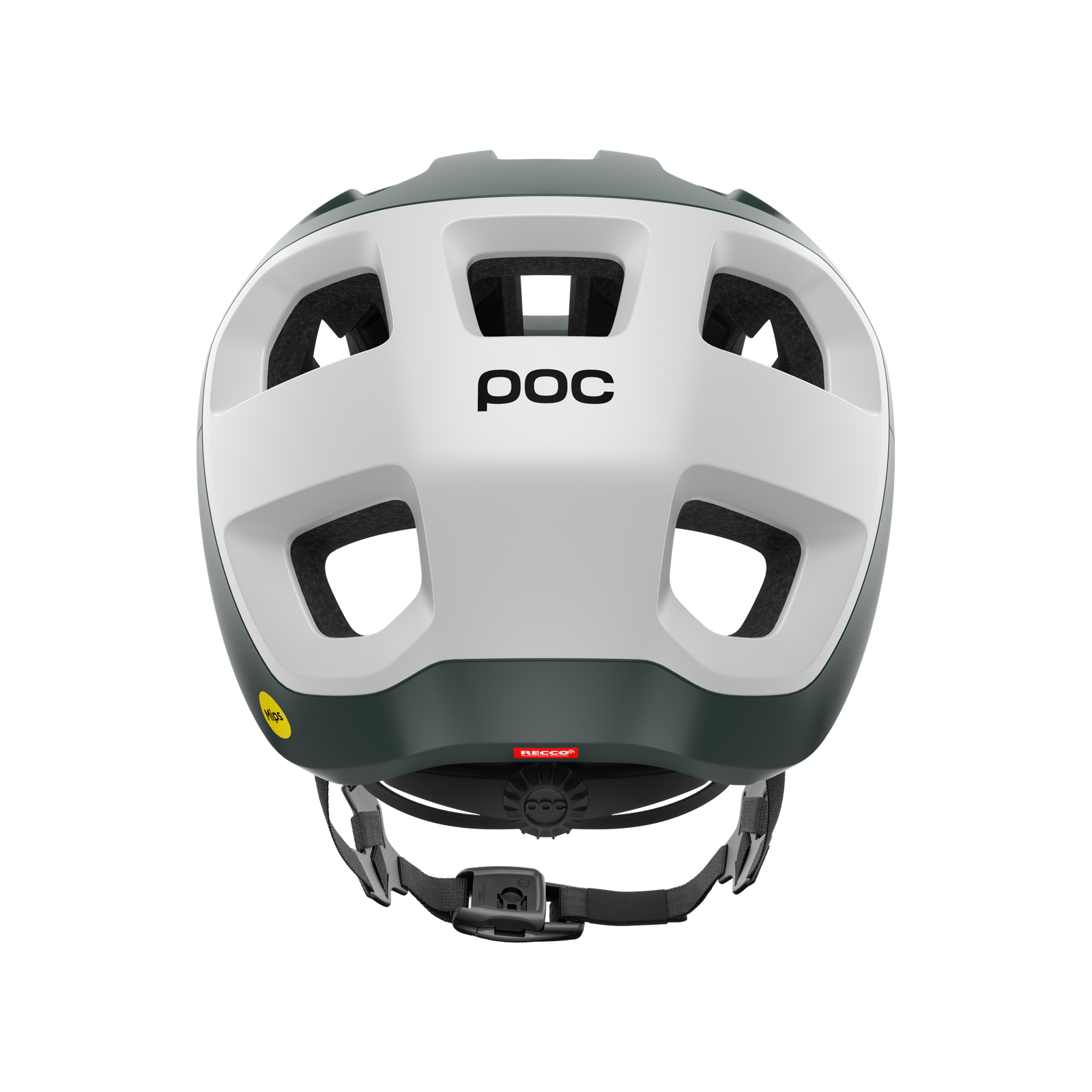 POC Cularis Helmet – Pargasite Green Matt / Hydrogen White Matt - back