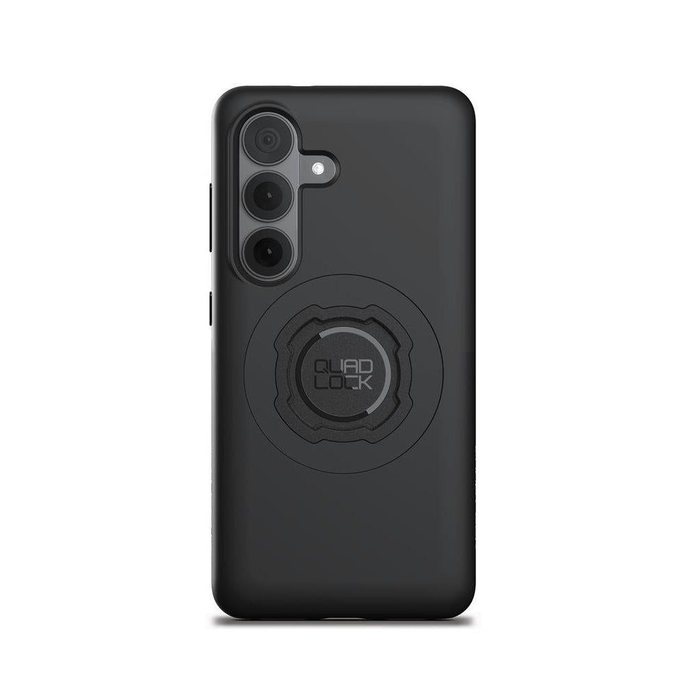 Black phone case with a brand logo on a white background