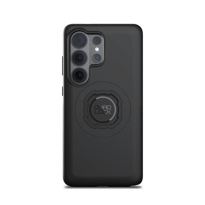 Black phone case with PopSockets grip on a white background