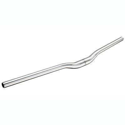 Silver bicycle handlebar on a white background