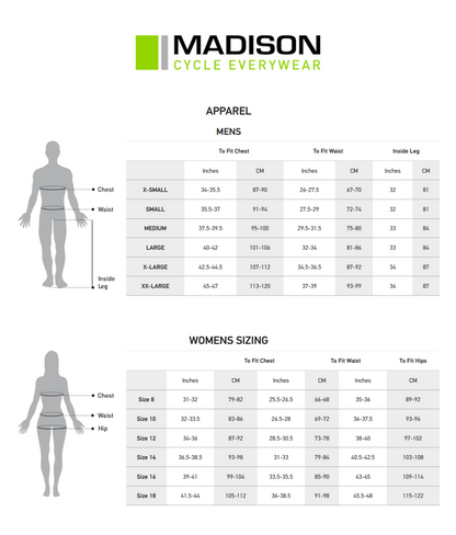 Madison Size Chart