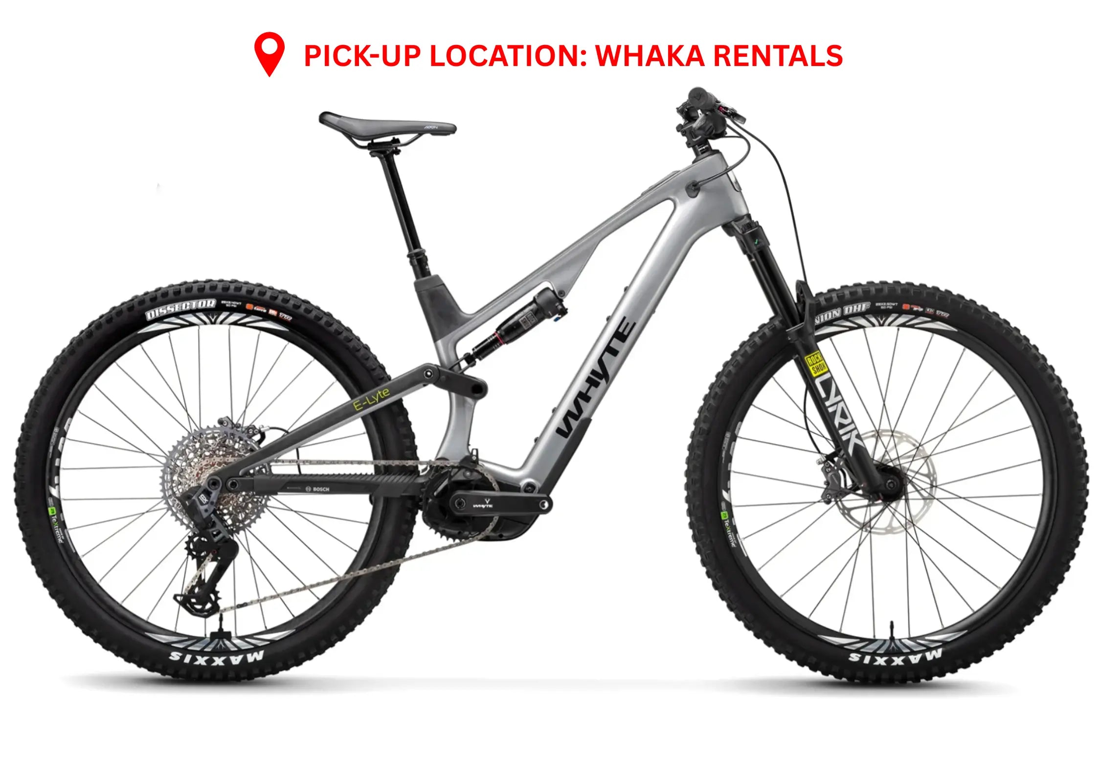 Image of Whyte E-Lyte Full Suspension E-Mountain Bike Hire at Electric Bike Rotorua 