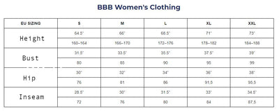 BBB size chart