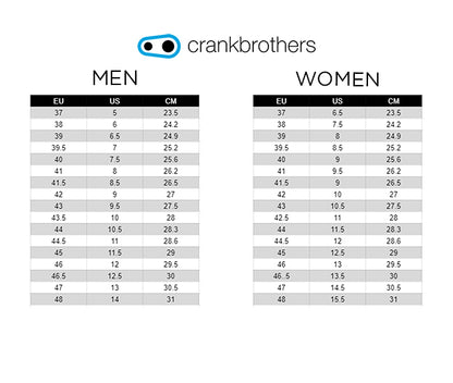 Crankbrother size chart