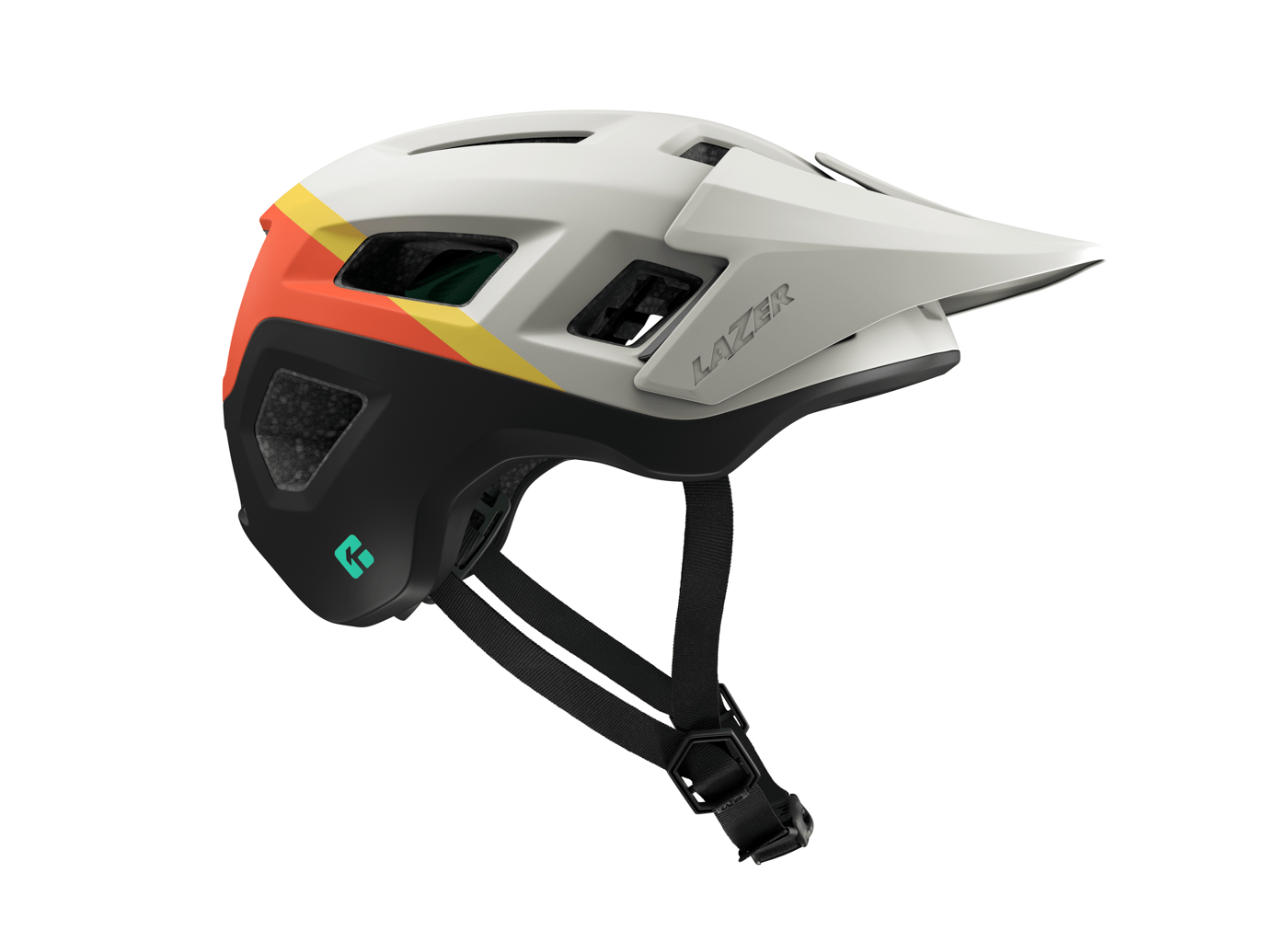 Lazer Coyote KinetiCore Bike Helmet (White Orange Cal)