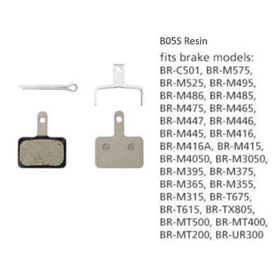 Shimano BR-M446 B05S Resin Brake Pads fit brake models: