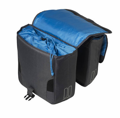 Basil Sport Design Double Bag - Graphine blue inside 