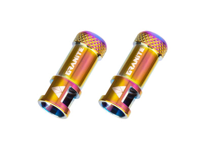 Granite Juicy Nipple - Presta Valve Core Remover & Cap in one - oil slick
