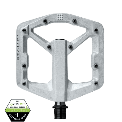 Crankbrothers Flat MTB pedals - Stamp 2 Small in Raw Silver