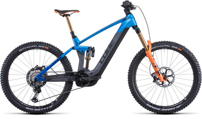 Cube Stereo Hybrid 160 HPC Action Team 750 - 27.5 | E-Mountain Bike MId Drive Blue/Grey/Orange