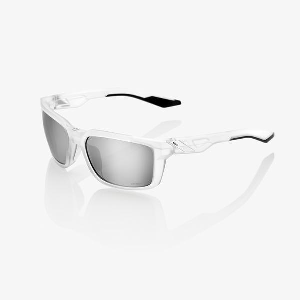 100% Daze Sunglasses - Matte Translucent Crystal Clear - Silver Mirror Lens