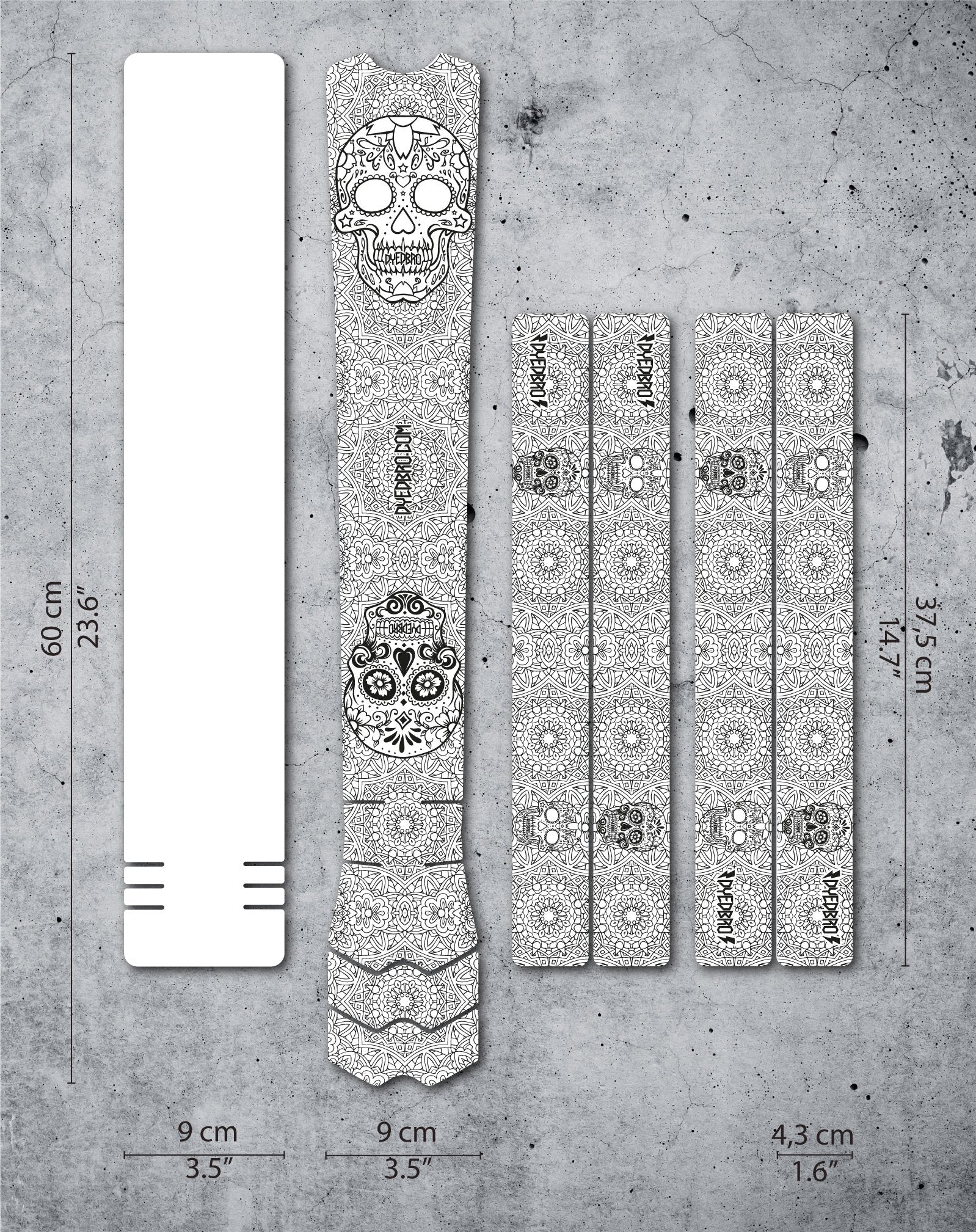 Dyedbro Dia De Muertos Black Full Frame Protection Kit