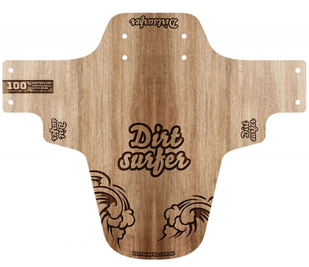 Dirtsurfer Wood Cut Logo Mudguard