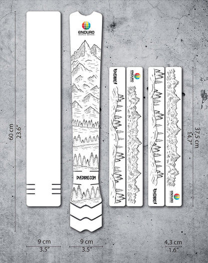 Dyedbro Enduro World Series Black Frame protection kit