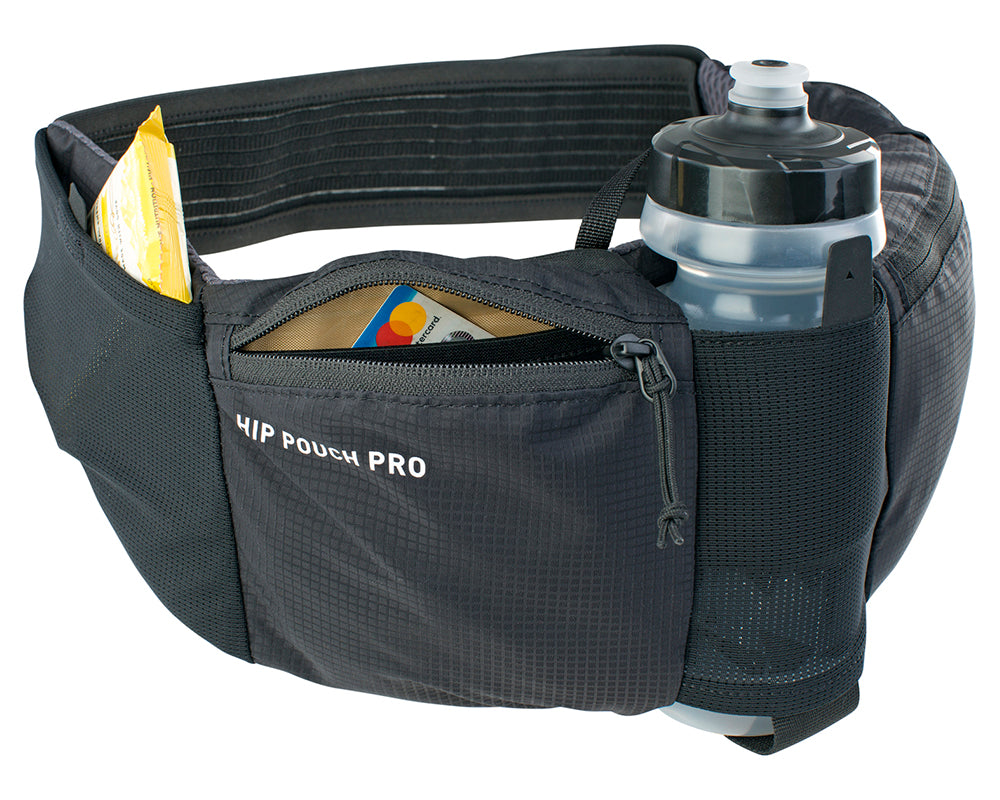 Evoc Hip Pouch Pro + Drink Bottle 0.55L in black