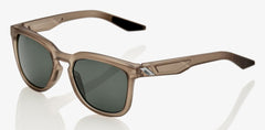 100% Hudson Sunglasses - Sepia Grey Green Lens