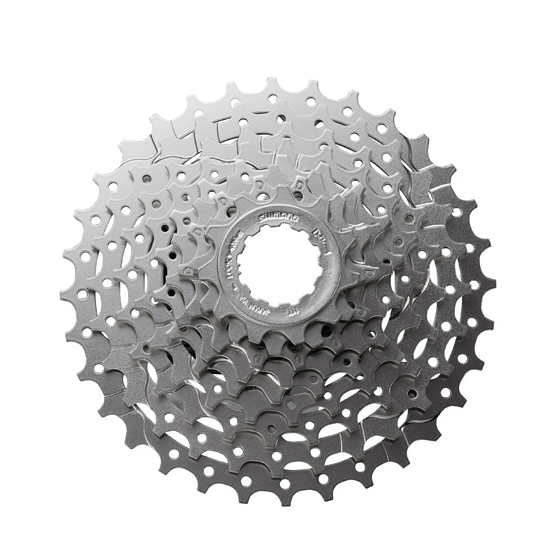 Bicycle gear cassette on a white background