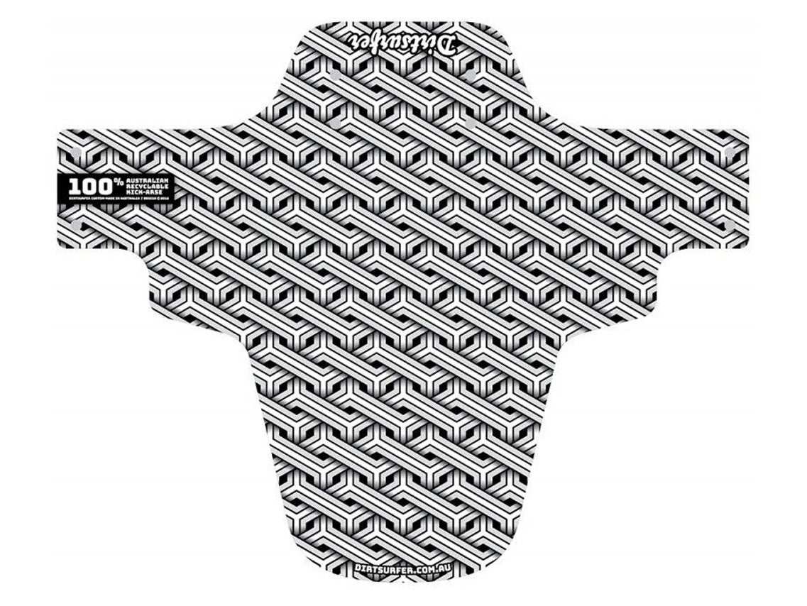 Dirtsurfer Geoweave Mono Mudguard in white and black