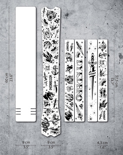 Dyedbro Old School Tatto Black Full Frame Protection kit