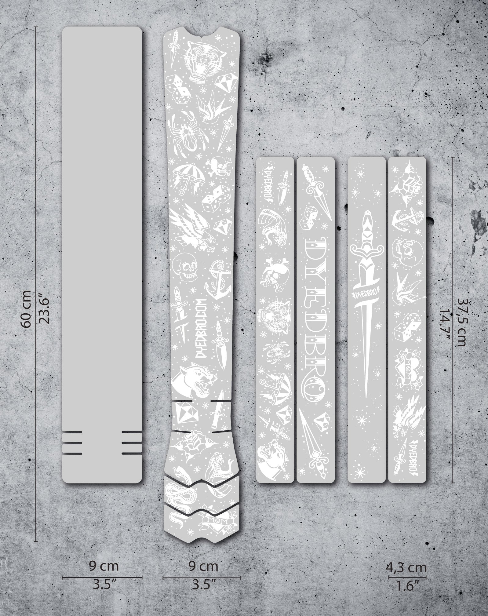 Dyedbro Old School Tatto White Frame Protection kit