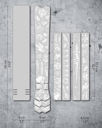 Dyedbro Old School Tatto White Frame Protection kit