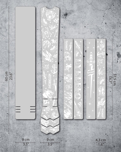 Dyedbro Old School Tatto White Frame Protection kit