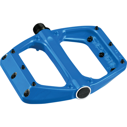 Spank Spoon DC MTB Flat Pedal in blue side