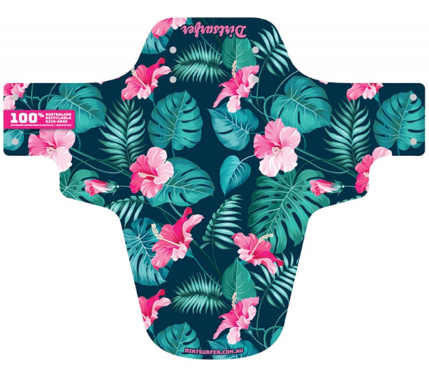Dirtsurfer in Tropicana style with pink flowers.