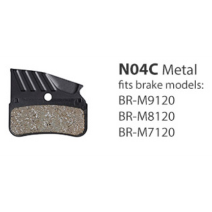 Shimano Brake pads BR-M9120/ M8120 METAL PAD w/ FIN 4-PISTON N04C