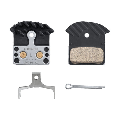 Shimano Disc Brake Pads - BR-M9000 METAL PAD & SPRING J04C w/FIN