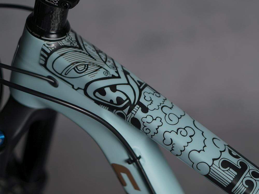 Dyedbro Aotearoa Black top tube