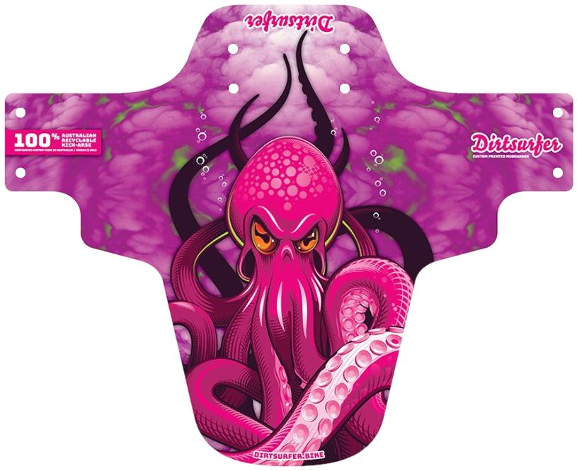 Dirtsurfer Octopus Pink on Pink Mudguard